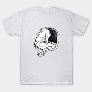 Woman Curled Up T-Shirt